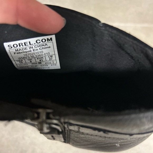 Sorel Joan of Arc II Black Leather Ankle Boots size 10 - Picture 6 of 6